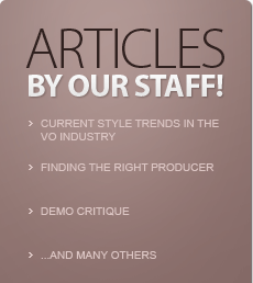 Articles by our staff!  -Group training versus one on one training  -Your first demo and where to go from there  -Script selection and why it is so important  -... and many others